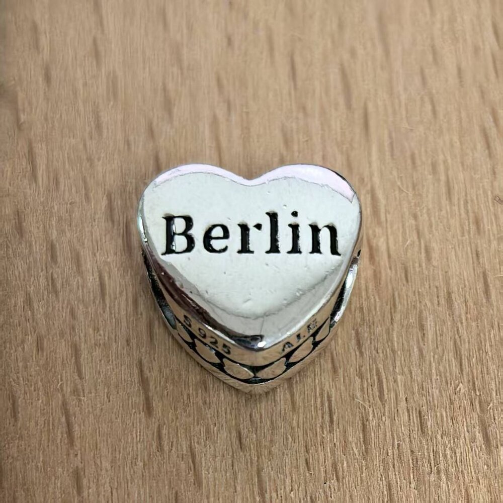 Pandora Berlin Charm Travel Pendant, S925 Silver Jewelry - Picture 2 of 4